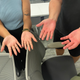 The clap-burned hands of Jezebel staff writer Rodlyn-mae Banting (left) and and G/O video editor Matt Modzelewski (right).
